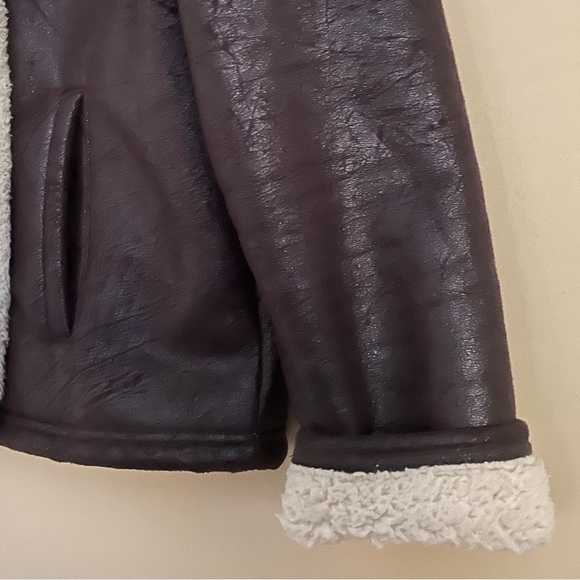 Ralph Lauren Faux Suede Sherpa Coat Jacket Size Small Western - Picture 6 of 8